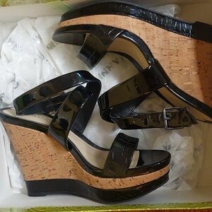Giannu Bini black wedges shoes